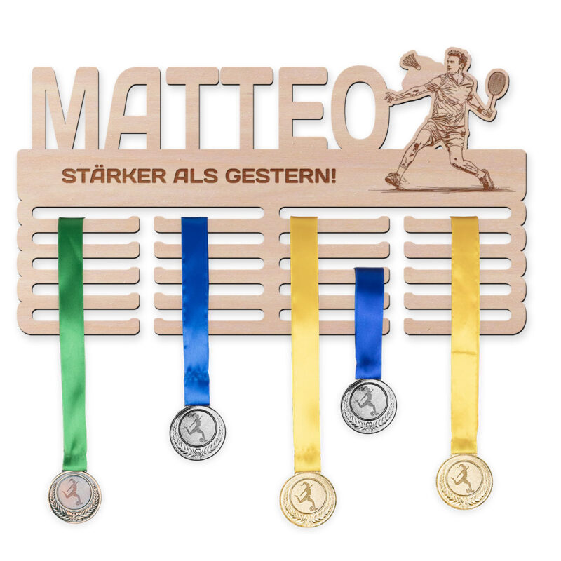 Medaillenhalter - Badminton, Mann
