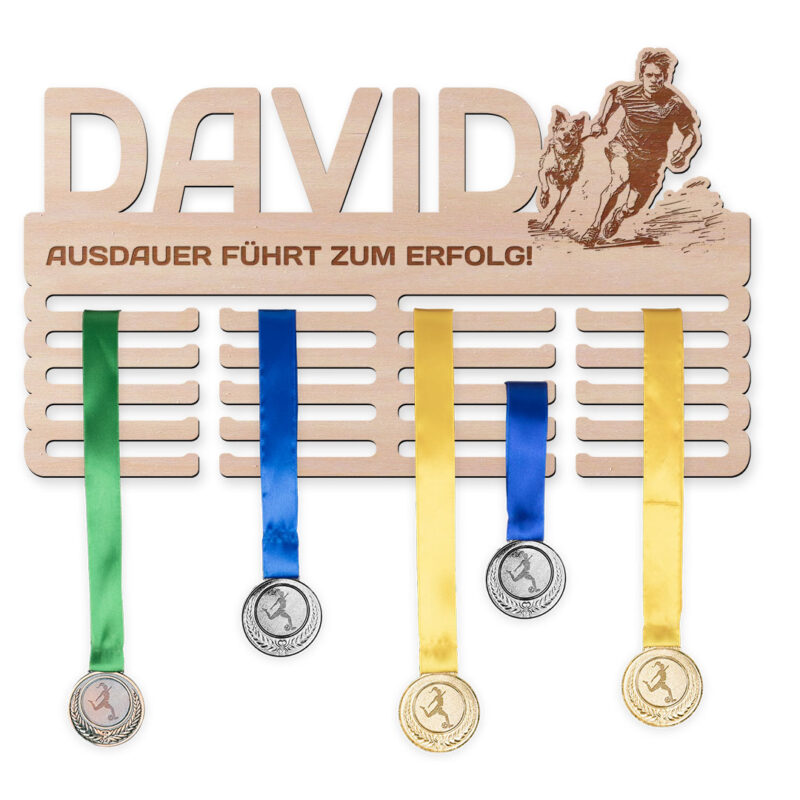 Medaillenhalter - Hundetrekking, Mann