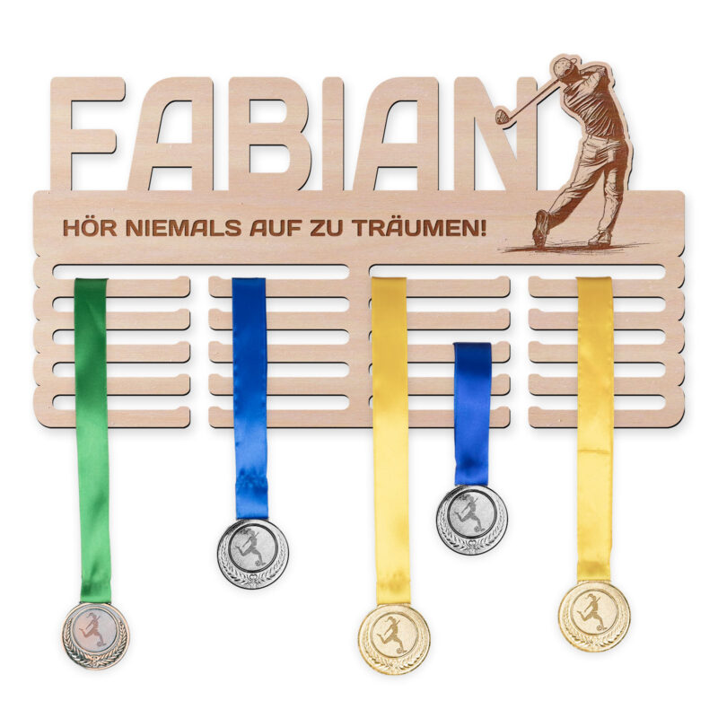 Medaillenhalter - Golf, Mann