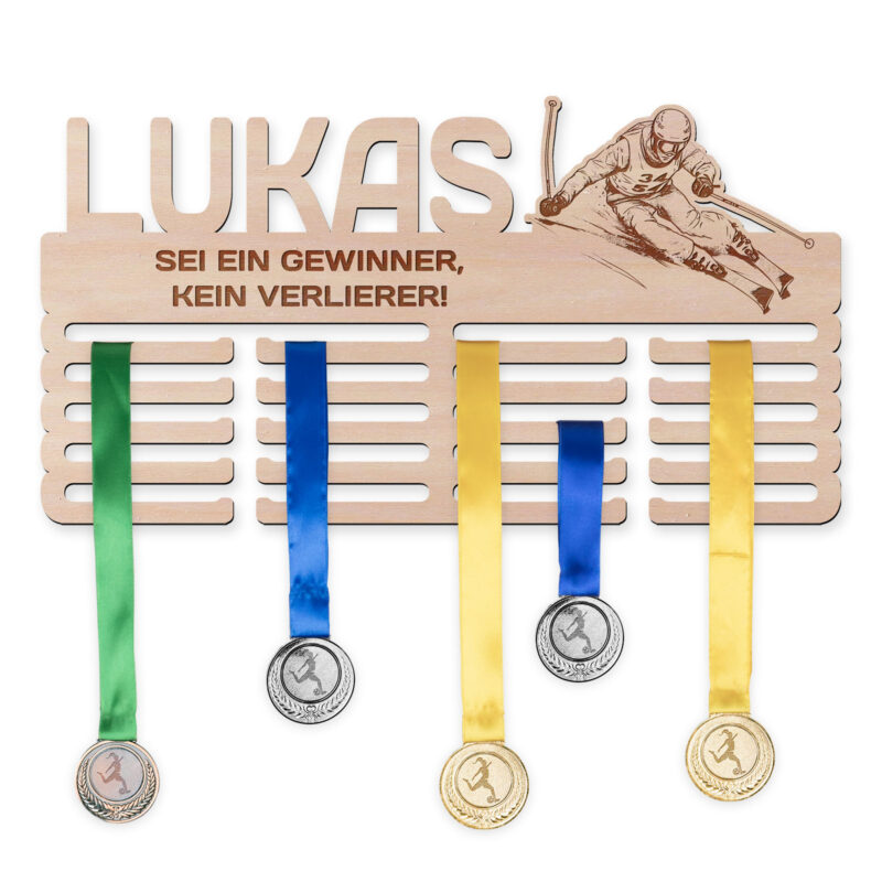 Medaillenhalter - Skifahren, Mann