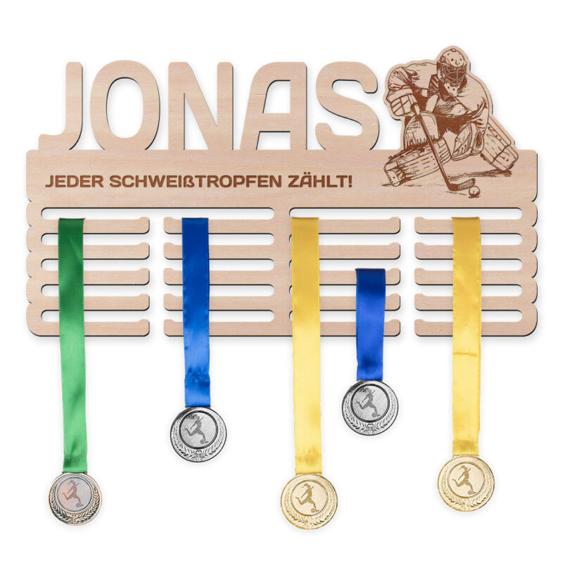 Medaillenhalter - Hockeyball, Mann, Torwart