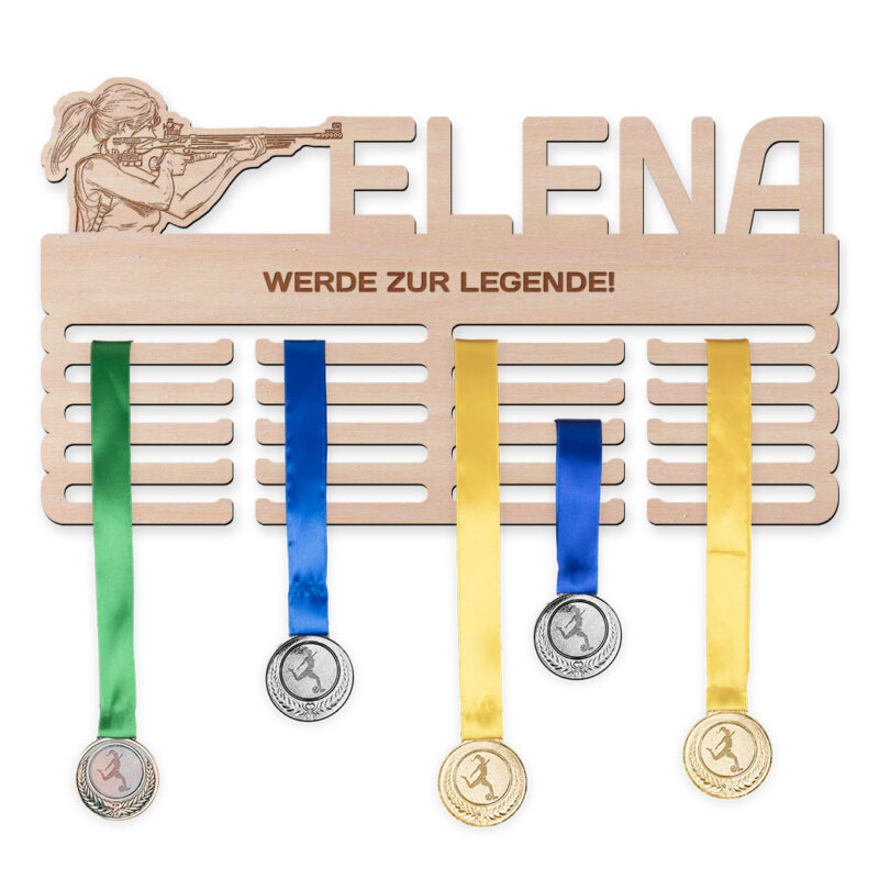 Medaillenhalter - Schießen, Frau